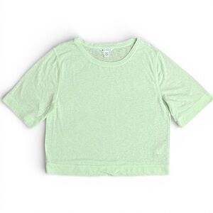 Athleta Mint Green Modal Crop Tee Athleisure Yoga Top Womens M